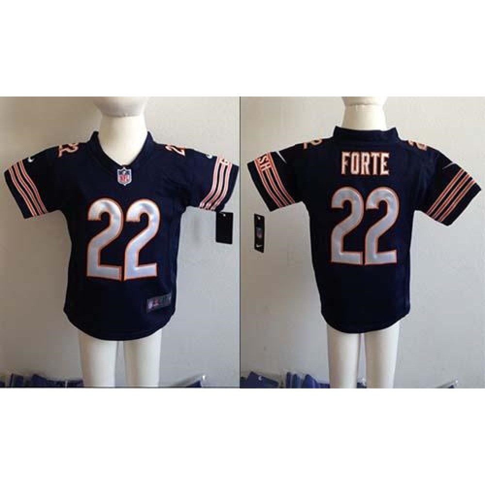 Toddler  Bears #22 Matt Forte Navy Blue Team Color Stitched NFL Elite Jersey