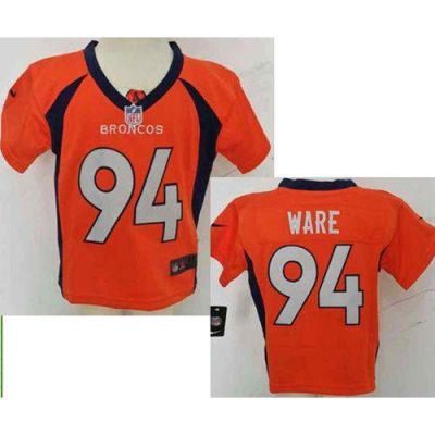 Toddler  Broncos #94 DeMarcus Ware Orange Team Color Stitched NFL Elite Jersey