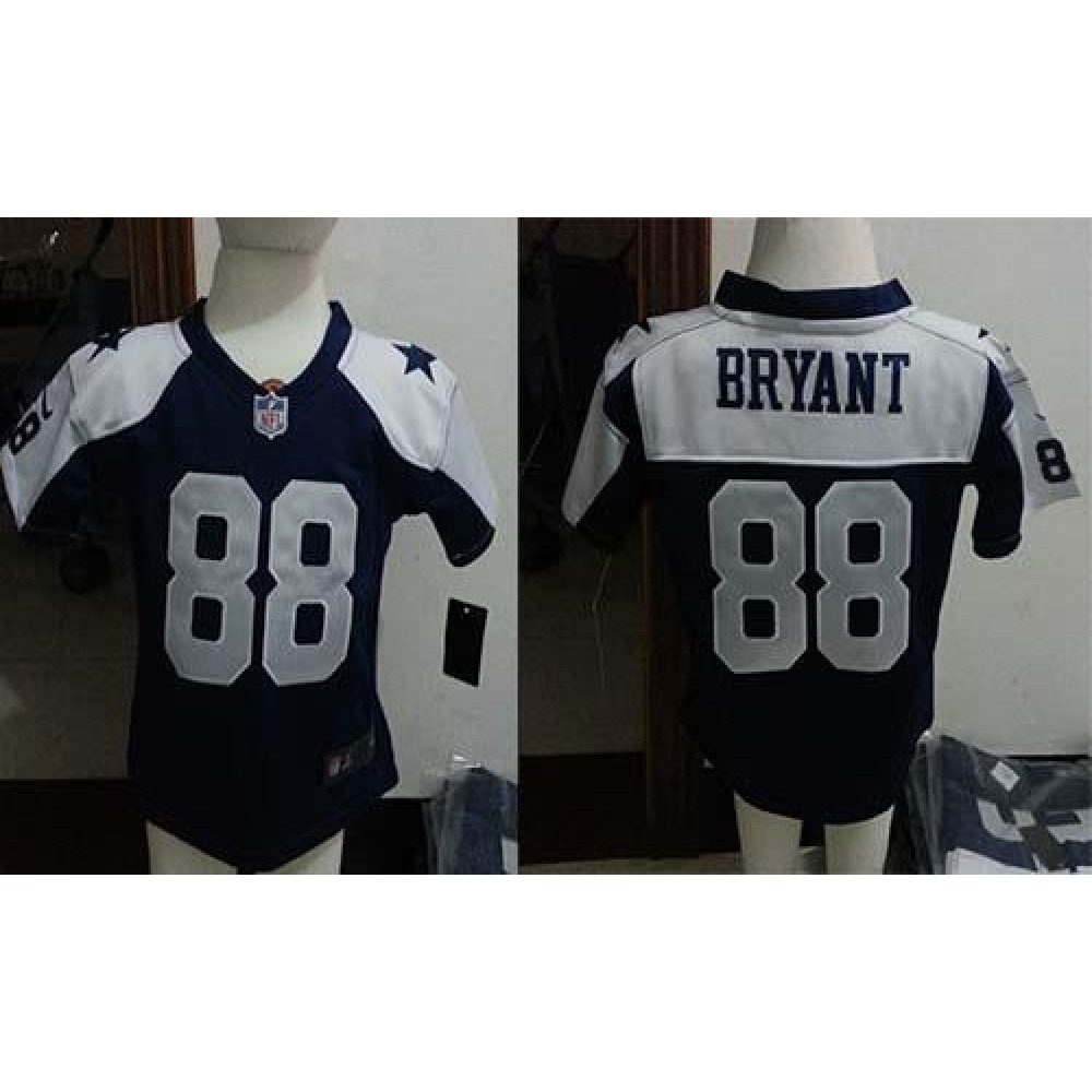 Toddler  Cowboys #88 Dez Bryant Navy Blue Thanksgiving Stitched NFL Elite Jersey