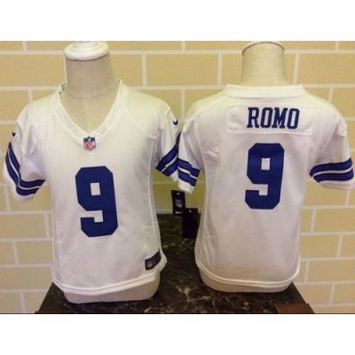 Toddler  Cowboys #9 Tony Romo White Stitched NFL Elite Jersey