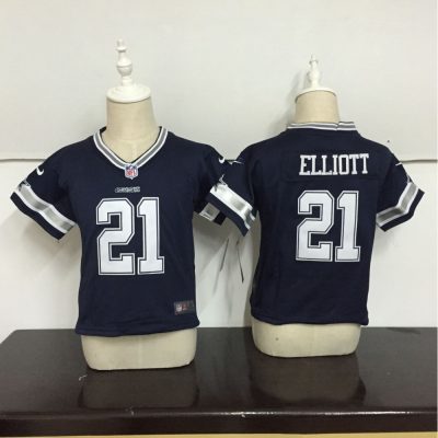 Toddler  Dallas Cowboys #21 Ezekiel Elliott Blue Stitched NFL Jersey