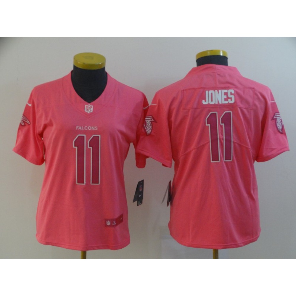 Women's Atlanta Falcons #11 Julio Jones 2019 Pink Stitched NFL Jersey(Run Small)