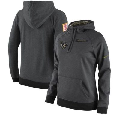 Women's Houston Texans  Anthracite Salute to Service Player Performance Hoodie