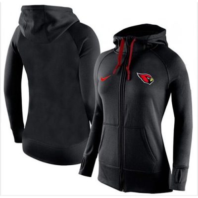 Women's  Arizona Cardinals Full-Zip Performance Hoodie Black