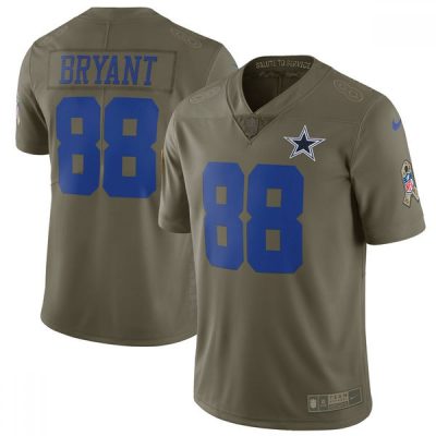 Youth  Dallas Cowboys #88 Dez Bryant Olive Salute To Service Limited Stitched NFL Jersey