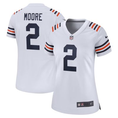 Women's Chicago Bears #2 D.J. Moore  White Alternate Game Jersey
