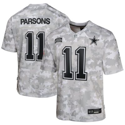 Youth Dallas Cowboys Micah Parsons  Arctic Camo 2024 Salute to Service Game Jersey