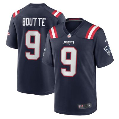 Men's New England Patriots #9 Kayshon Boutte  Navy Game Jersey