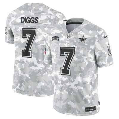 Men's Dallas Cowboys Trevon Diggs  Arctic Camo 2024 Salute to Service Limited Jersey