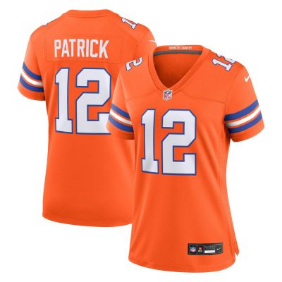 Women's Denver Broncos Tim Patrick  Orange Mile High Collection 1977 Throwback Player Game Jersey