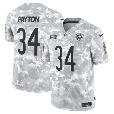 Men's Chicago Bears Walter Payton  Arctic Camo 2024 Salute to Service Retired Player Limited Jersey