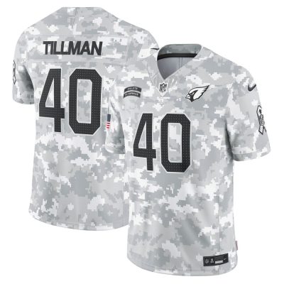 Men's Arizona Cardinals Pat Tillman  Arctic Camo 2024 Salute to Service Retired Player Limited Jersey