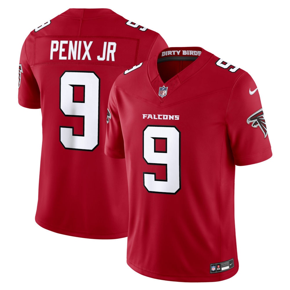 Youth Atlanta Falcons #9 Michael Penix Jr. Nike Red Vapor F.U.S.E. Sewn Down Limited Jersey