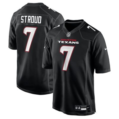 Youth Houston Texans #7 C.J. Stroud  Carbon Black Fashion Jersey