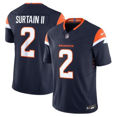 Men's Denver Broncos #2 Patrick Surtain II  Navy Mile High Collection Vapor F.U.S.E. Limited Jersey