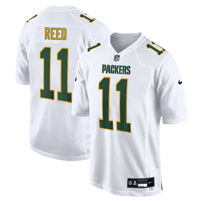 Men's Green Bay Packers #11 Jayden Reed  Tundra White Fashion Game Jersey
