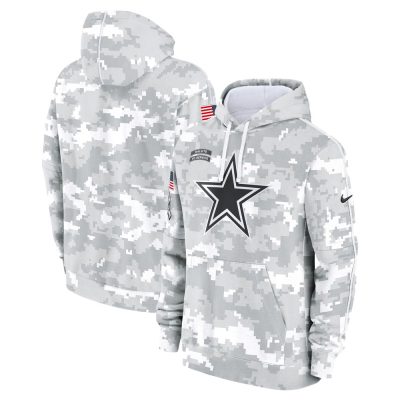 Men's Dallas Cowboys  Arctic Camo 2024 Salute to Service Club Fleece Pullover Hoodie
