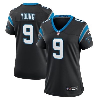 Women's Carolina Panthers #9 Bryce Young  Black Team Game Jersey