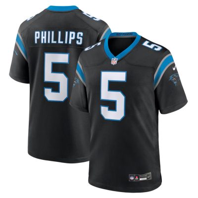 Mens Carolina Panthers #5 Jaelan Phillips Nike Black Game Jersey