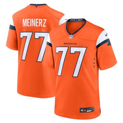 Men's Denver Broncos #77 Quinn Meinerz  Orange Team Game Jersey
