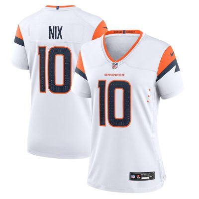 Women's Denver Broncos #10 Bo Nix  White Game Jersey