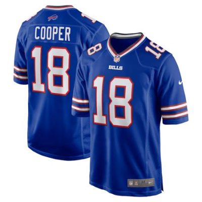 Men's Buffalo Bills #18 Amari Cooper  Royal Game Jersey