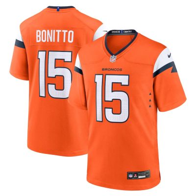 Youth Denver Broncos #15 Nik Bonitto  Orange Team Game Jersey