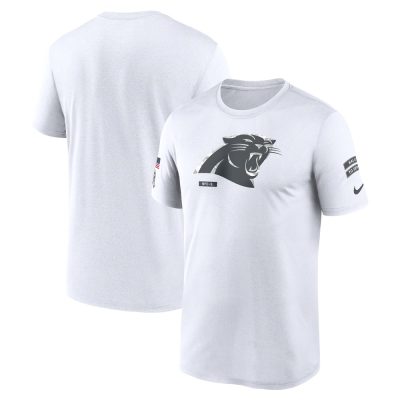 Men's Carolina Panthers  White 2024 Salute To Service Legend Performance T-Shirt
