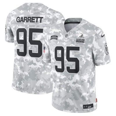 Men's Cleveland Browns Myles Garrett  Arctic Camo 2024 Salute to Service Limited Jersey