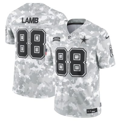 Men's Dallas Cowboys CeeDee Lamb  Arctic Camo 2024 Salute to Service Limited Jersey