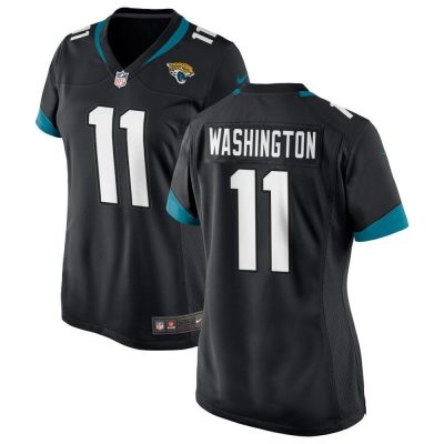 Women's Jacksonville Jaguars #11 Parker Washington  Black Team Game Jersey