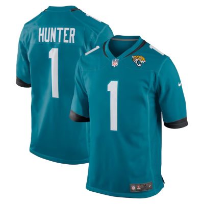 Youth Jacksonville Jaguars #1 Travis Hunter  Teal 2025 NFL Draft First Round Pick Game Jersey