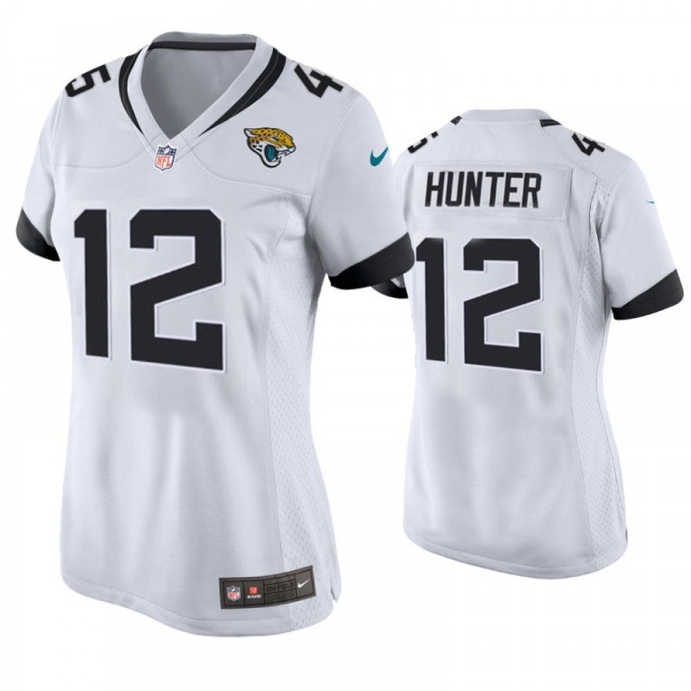 Women's Jacksonville Jaguars #12 Travis Hunter White 2025 NFL Draft First Round Pick Alternate Game Player Jersey