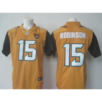 Men's  Jaguars #15 Allen Robinson Gold Limited Rush Stitched NFL Jersey