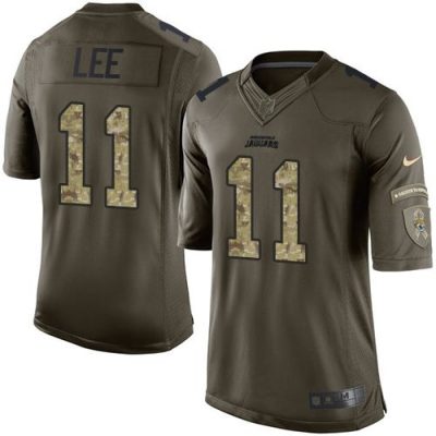 Jaguars #11 Marqise Lee Green Men's Stitched NFL Limited Salute to Service Jersey