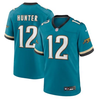 Men's Jacksonville Jaguars #12 Travis Hunter  Teal 2025 NFL Draft First Round Pick 2nd Alternate Game Jersey